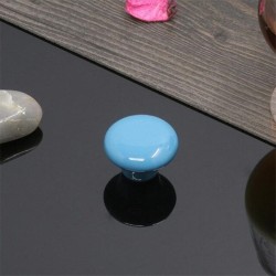 Ceramic round furniture knobs - for doors / cabinets / wardrobes / drawersFurniture