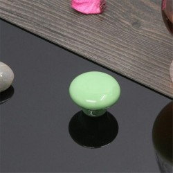 Ceramic round furniture knobs - for doors / cabinets / wardrobes / drawersFurniture