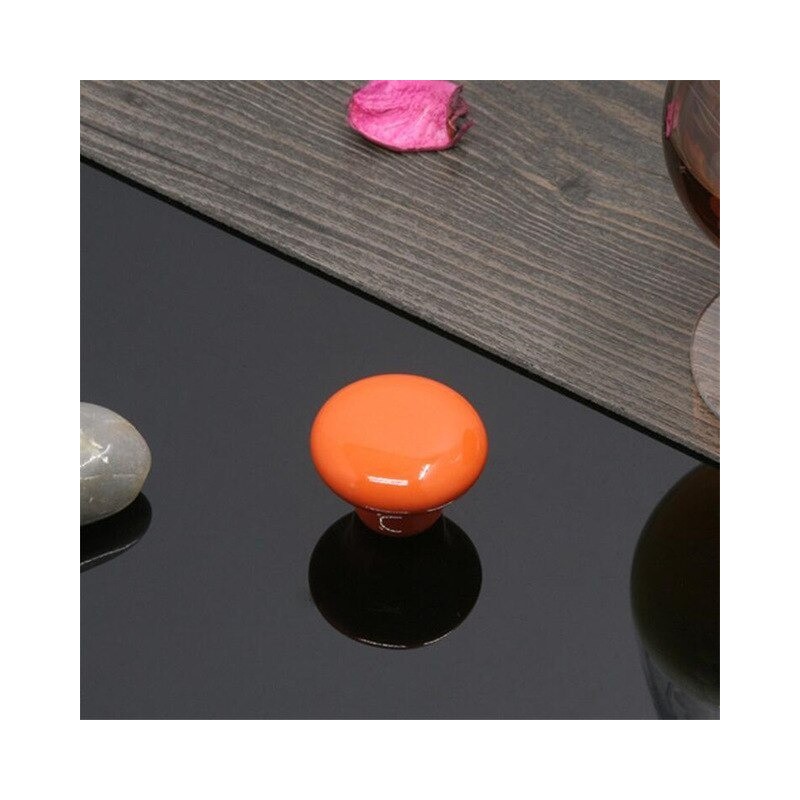 Ceramic round furniture knobs - for doors / cabinets / wardrobes / drawersFurniture
