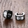 Hoop earrings with Roman numerals - unisex - stainless steelEarrings