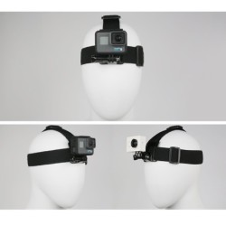 Justerbart elastiskt huvudbälte - hållare för kamerafäste - för GoPro