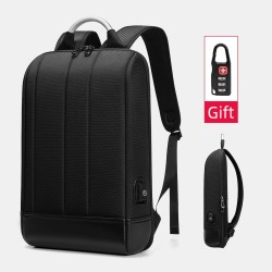 Elegant laptopryggsäck - extra tunn - vattentät - med USB-laddningsport