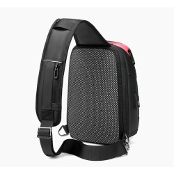 Multifunktions crossbody-väska - 9,7" laptop-ryggsäck - med USB-laddningsport - vattentät