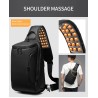Trendig crossbody-väska - ryggsäck för 9,7" iPad - med USB-laddningsport - vattentät