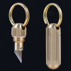 Nyckelring med minikniv - rostfritt stål