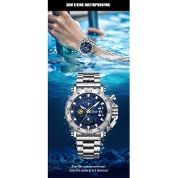 CRRJU - luxury men's watch - big dial - waterproof - stainless steelWatches