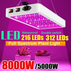 Plantodlingslampa - fullt spektrum - LED-ljus - vattentät - 5000W / 8000W