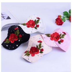 Fashionable baseball cap - with embroidered roses / crystals / studsHats & Caps