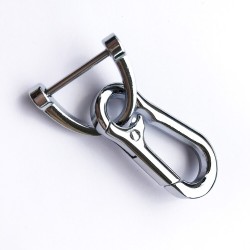 Metal keychain - 360 degree rotating - detachable - D-shapeKeyrings