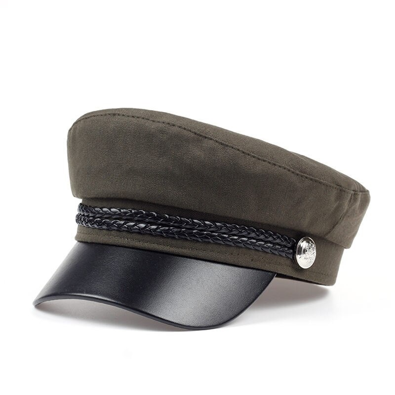 Fashionable cap with a visor - military / captain style - unisexHats & Caps
