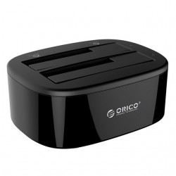 ORICO 2,5 - 3,5 tums dockningsstation för hårddisk USB 3 - Dual Bay HDD - SSD-hårddisk