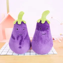 Aubergineformad kudde - plyschleksak