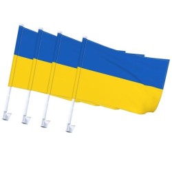 Ukrainas flagga - bildekoration - 4 stycken