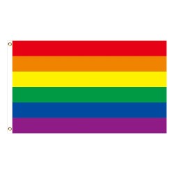 Hängande banderoll - flagga - HBT / transpersoner / pansexuell / framsteg / PRIDE / regnbåge