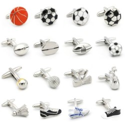 Fashionable cufflinks - sport serie - rugby / golf / football / tennisCufflinks