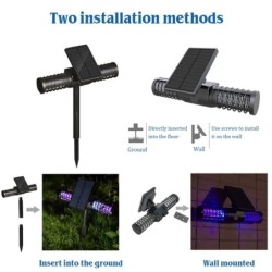 Solar myggdödare lampa - utomhus - vattentät - USB - UV-ljus