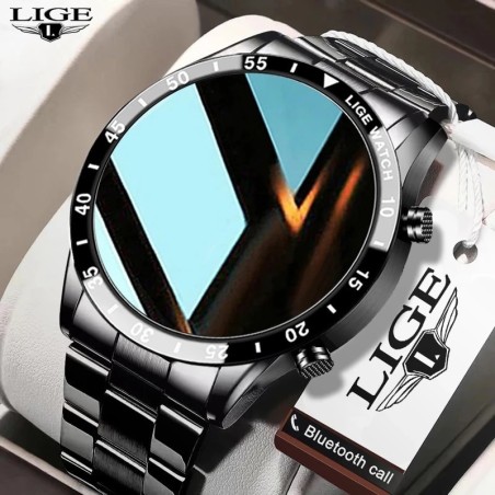 LIGE - luxurious Smart Watch - full circle touch screen - Bluetooth - blood pressure - waterproofWatches