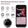 Bluetooth - mini rund högtalare - LED - med subwoofer - Hi-Fi - TF - FM - AUX - magisk boll