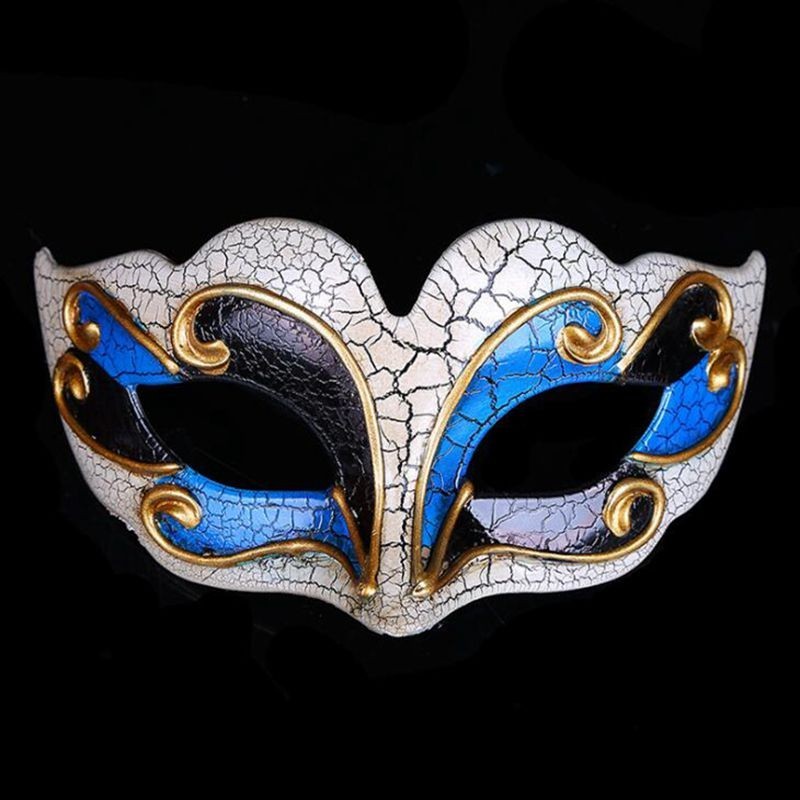 Venetiansk ögonmask - sprucket mönster - maskerad / Halloween
