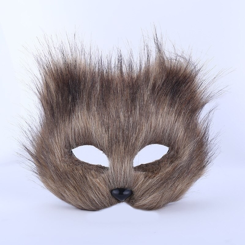 Sexy Venetian mask - with fur rabbit face - Halloween / masqueradeMasks