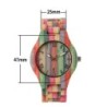 Fashionabla färgglada träklocka - rund - Quartz - unisex