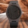 Black sandalwood watch - leather strap - gift for father - The Best DadWatches