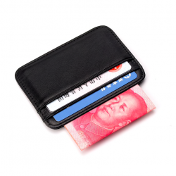 Supertunn - miniplånbok - handväska - korthållare - äkta läder