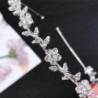 Lyxig tiara - kristall pannband - blommor / blad