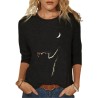 Classic long sleeve t-shirt - loose - funny 3D cat printBlouses & shirts