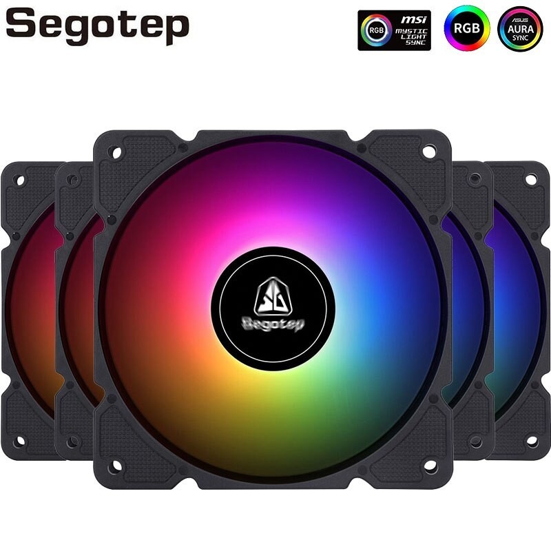 Segotep - kylfläkt - justerbar - RGB - 120 mm - 5V - 3Pin - för gamer