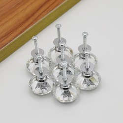 Elegant furniture knobs - glass diamond shapeFurniture