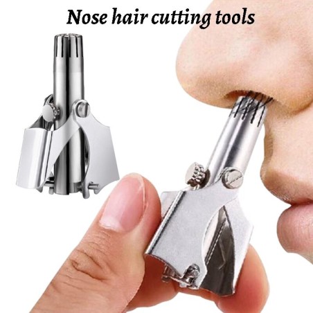 Elektrisk trimmer - näsa / öron hår rakapparat - rostfritt stål