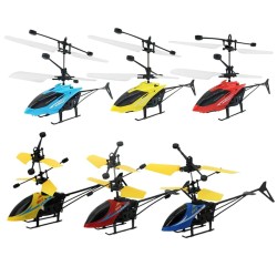 Minidrönare - flygande helikopter - infraröd / induktionsleksak - LED-ljus