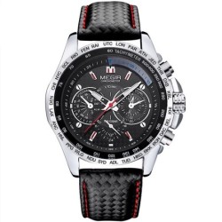 Fashionable men's watch - Quartz - waterproof - leather strapWatches