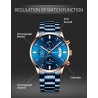 CRRJU - luxurious blue watch - Quartz - stainless steel - waterproofWatches