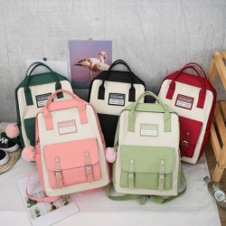 Trendiga canvasväskor set - ryggsäck - axelväska - handväska - pennfodral - liten påse - 5 st