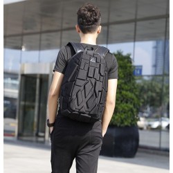 Fashionabla ryggsäck - laptopväska - vattentät - USB-laddningsport - carving design