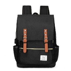 Vintage ryggsäck - 15,6" laptopväska - USB-laddningsport