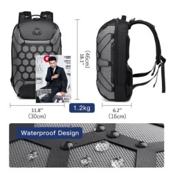 Moderiktig ryggsäck - 15,6 tums laptopväska - stöldskyddslås - USB-laddningsport - vattentät