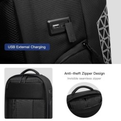 OZUKO - fashionable backpack - 15.6 inch laptop bag - anti-theft - with shoes storage - USB charging port - waterproofBackpacks