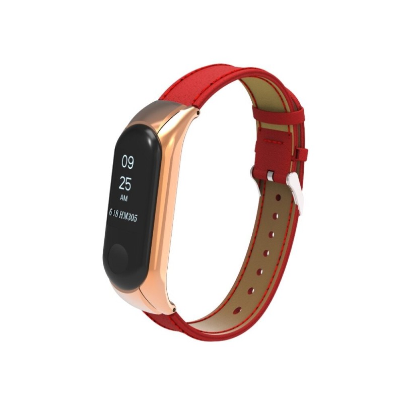 Leather wrist strap - for Xiaomi Mi Band watch - 3-4-5-6Smart-Wear