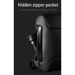 Multifunktionell elegant ryggsäck - 15,6 tums laptopväska - stöldskydd - USB-laddningsport - vattentät