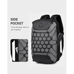 Moderiktig ryggsäck - 15,6 tums laptopväska - stöldskyddslås - USB-laddningsport - vattentät