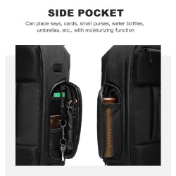 OZUKO - moderiktig ryggsäck - 15,6 tums laptopväska - stöldskydd - med skoförvaring - USB-laddningsport - vattentät