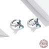 Färgglad kristallslända - örhängen - 925 sterling silver