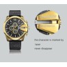 Cagarny - military sports watch - leather strap - stainless steelWatches