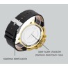 Cagarny - military sports watch - leather strap - stainless steelWatches