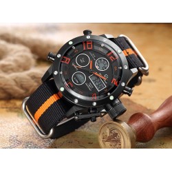 Golden Hour - sports military quartz watch - analog - digital LED displayWatches