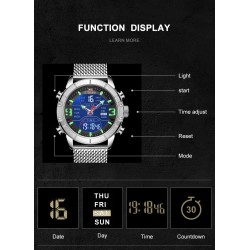 NAVIFORCE - lyxig sportklocka - kvarts - digital - analog dubbel display - vattentät