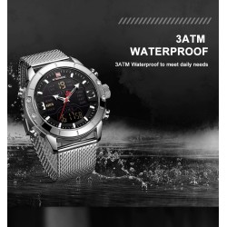 NAVIFORCE - luxurious sports watch - quartz - digital - analog dual display - waterproofWatches